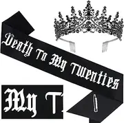 Araluky Birthday Crown & Death To My Twenties Sash