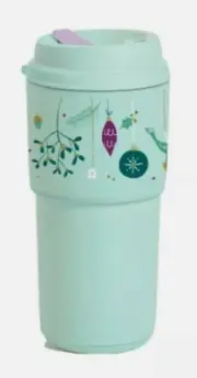 Tupperware Christmas Ornaments Shining Traditions Eco To Go Cup Mint NEW