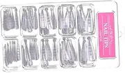 HONMEET Nail Art 100pcs Square Nail Tips Press on Nails Nail Plate Decor Manicure Supplies Realistic Appearance