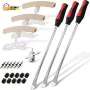 Tire Spoon Kit with Rim Protectors - Manual Tire Changer Kit 3Pc 14.5 Inch