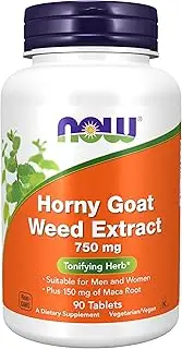 NOW Horny Goat Weed Extract 750 mg,90 Tablets