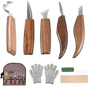 10pcs Carving Tools Kit, Wood Carving Cutter Set, Cutter Precision Cutting Engraving Tools, Professional Carving Tools Set with Peeling Cutter Curved Cutter for Beginners Woodworking