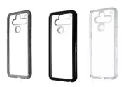 For LG V50 ThinQ Speck Presidio V-Grip Series Hard Case - Clear/Gray/BLK