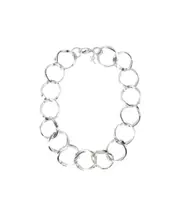 Raf Simons Interlinked Rings Necklace One size White