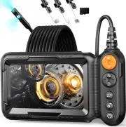Dual Lens Endoscope Camera with Light, 1080P Borescope Inspection Camera with...