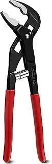 HAUTMEC 10in Quick Adjust Tongue and Groove Joint Pliers, V-Jaw with Comfort Grips, Auto-Adjusting Quick-Action Water pump Pliers On Pipes, Bolts and Nuts HT0088