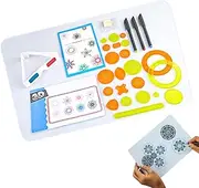 Spiral Art | 3D Spiral Set,Multi-Functional Painting Template Toy Creative Paper Craft Supplies for Preschool School Travel Outdoor Birthday Family Table