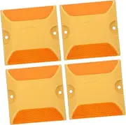 Parliky 4Pcs Reflective Highway Deceleration Pads Durable Markers Wear Resistant Road Bump Signs for Enhanced Driving Safety Deceleration Zones