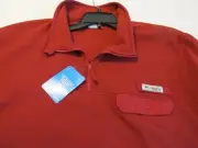 COLUMBIA PFG HARBORSIDE Fleece Zip Neck Pull Over Mens sz L NWT