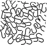 GREENADSCAPE 100pcs S Shape Hooks Metal S Hooks for Easy Hanging for Organizing Closets Kitchens Bathrooms and Gardens No Tools Required Black Coated