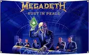 BYADKOA Megadeth Rust in Peace Poster Flag Tapestry, 3x5 Feet, Music Poster #1, Wall Art for Bedroom, Decor Gift