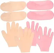 Healvian 1set Moisturizing Foot Mask Hand Mask Reusable Silicone Socks and Gloves for Intensive Hydration and Exfoliation for All Skin Types Care for and Hands