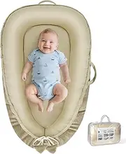 BBWOO Baby Lounger - Baby Lounger for Newborn Breathable and Soft, Khaki