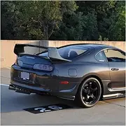 Rear Roof Spoiler, Fender, Trunk Lid, Car Design, Compatible for Toyota Supra MK4 JZA80 (Color : FRP Bright Black)
