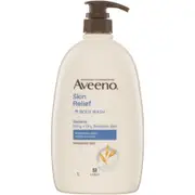 Aveeno Skin Relief Gentle Fragrance Free Body Wash Relieve Extra Dry Itchy Sensitive Skin PH-Balanced Cleanser 1L