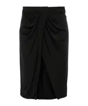 Tom Ford Lustrous Jersey Wrap Draped Skirt IT40,IT42 black