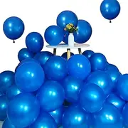 Blue Balloons 100 Pack 12 Inch Blue Latex Party Balloon Round Helium Ballons for Birthday Graduation Baby Shower Baseball Nautical Gender Reveal Wedding Party Decorations