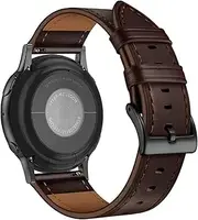 [B-SPIN] Genuine Leather (Interior and Exterior Both Sides) Wrist Replacement Watch Band [Compatible With Samsung Galaxy, HuaWei, Garmin Forerunner, LG, Pebble and Amazfit] For Men & Women Sweatproof Strap