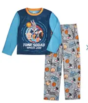 Boy’s SPACE JAM TUNE SQUAD Fleece Top & Pants Pajama Set Size 4 NWT