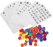 HOMOBABE 1set Creative Bingo Game Set Unique Bingo Cards Markers Fun Entertainment Chips for Family Gatherings Parties Educational Activities