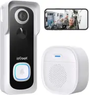 ieGeek Video Doorbell Camera Wireless Door Bell with Chime Ringer, Smart Fron...