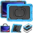 For New Samsung Galaxy Tab A9+ Plus / A9 Handle Ring Stand Survivor Case Cover