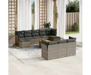 Garden sofa set grey modular outdoor furniture cushions comfortable durable