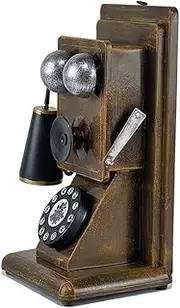 Vintage Decorative Rotary Phone Model Retro Antique Telephone Figurine Ornament for Home and Cafes Club Desktop Decors