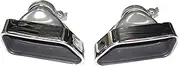 Compatible For BMW 5 Series F10 F18 535 GT535 F07 11-17 Round Exhaust tip Cutting Modified Rectangular Muffler Tip(Silver)