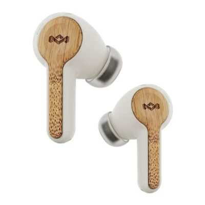 House of Marley Rebel True Wireless Cream and White Water Resistant Earbuds