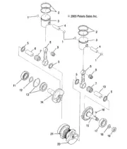 Polaris STD Piston, Genuine OEM Part 3090001, Qty 1