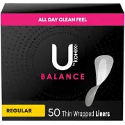 Panty Liner U by Kotex Barely There Thin Light Absorbency (Sold as BX/50)