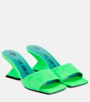 [The Attico] The Attico Cheope suede leather mules AU 9 green