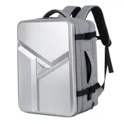 Waterproof Expandable Hard Shell Backpack With Usb Charging Large Capacity Black 161 Light Grey Backpacks