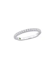 14K 0.31 ct. tw. Lab Grown Diamond & Tsavorite Ring