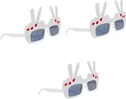 [WOFASHPURET] 3pcs Gesture Glasses Funny Gesture Eyeglasses Novelty Party Photo Booth Props Favors