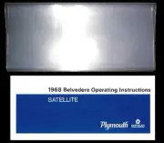 1968 68 ROAD RUNNER/SATELLITE OWNER'S MANUAL & COVER