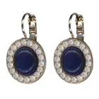 Mariana Earrings Exquisite Denim Blue & Pink Opal Austrian Crystals Blue Morp...