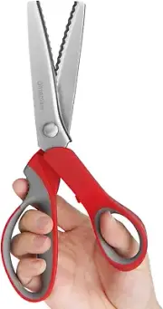 Ohtomber Pinking Shears Craft Scissors - 9" Stainless Steel Fabric Craft