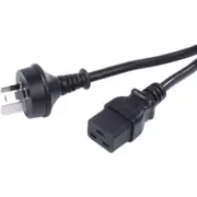 Prolink 15A IEC C19 to SAA Mains AC Plug Oversized Earth Pin Power Lead 2m Black