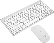 1Set Wireless Keyboard and Mouse Cordless Multimedia Keyboard and Mouse for and Laptop Compact Design Quiet Operation