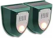 Oimzzr Solar Electronic Ultra Repeller with PIR Motion Sensor Alarm Timed Human Body Induction Infrared Alarm Light Anti-Theft Animal Repeller Device IP55 for Home Villa Farm Yard