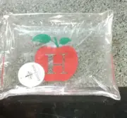 Lucite Tray with Red Apple Personalized with the Letter H in the Center
