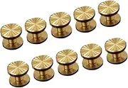 Hohopeti Leather Craft DIY Rivets Set 10pcs Sunflower Screws Brass Fasteners for Belt Harness Assorted Rivets