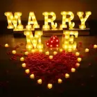 Marry Me Letters Light Proposal Decorations Set Includes 7 LED Marry Me Sign
