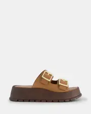 Shelly Shen Kenya/Cognac Womens Wedges 38
