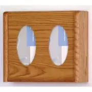 Wooden Mallet 2 Pocket Glove and Tissue Box Holder in Medium Oak