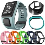 Watch Band for TomTom Adventure Golfer 2, Runner Spark 3/2 CardioMusic Silicone Replacement Strap Elastic Breathable Sport Band Wristband