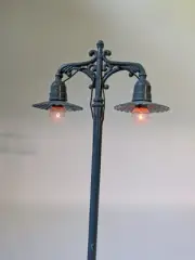 Vintage Standard Gauge or 1 Gauge 11" Train Layout Diecast Lamp Post, New in Box