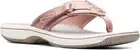 Clarks Women's Cloudsteppers Brinkley Jazz Flip Flops, Pink Size 8M